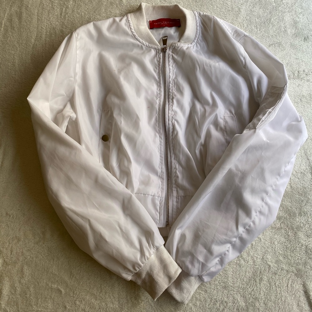 Akira crop bomber jacket